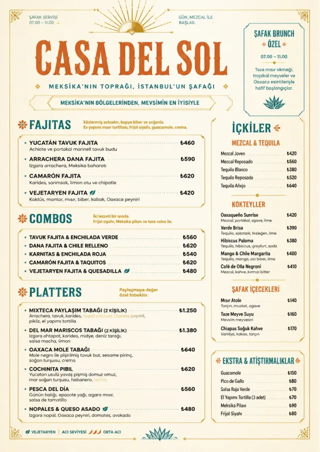 Fine Regional mexican-menu menu template preview