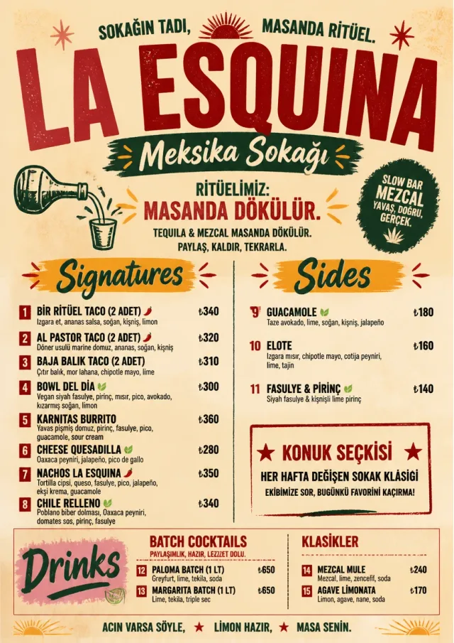 Street Stall Flyer mexican-menu menu template preview