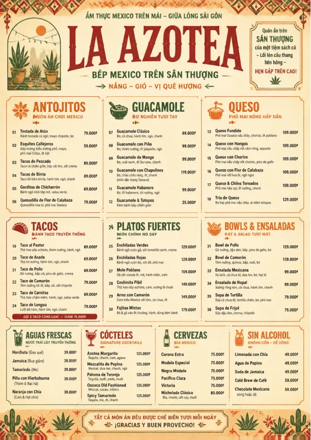Heritage Tradition mexican-menu menu template preview
