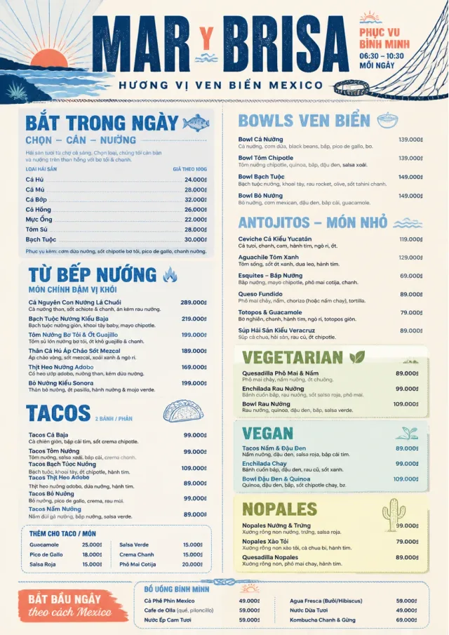 Coastal Regional mexican-menu menu template preview