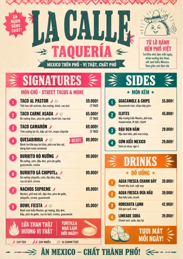 Street Stall Flyer mexican-menu menu template preview