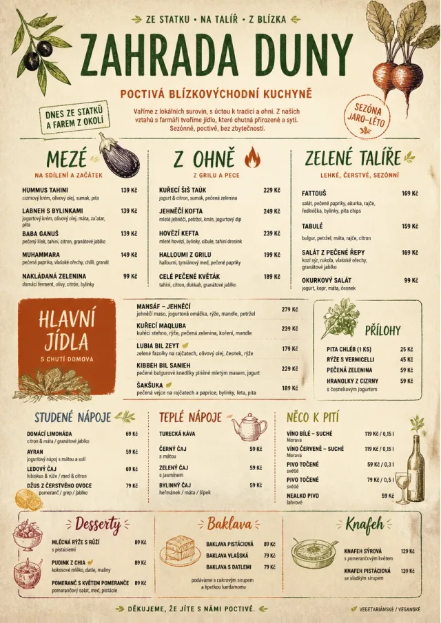 Farm Table Rustic middle-eastern-menu menu template preview