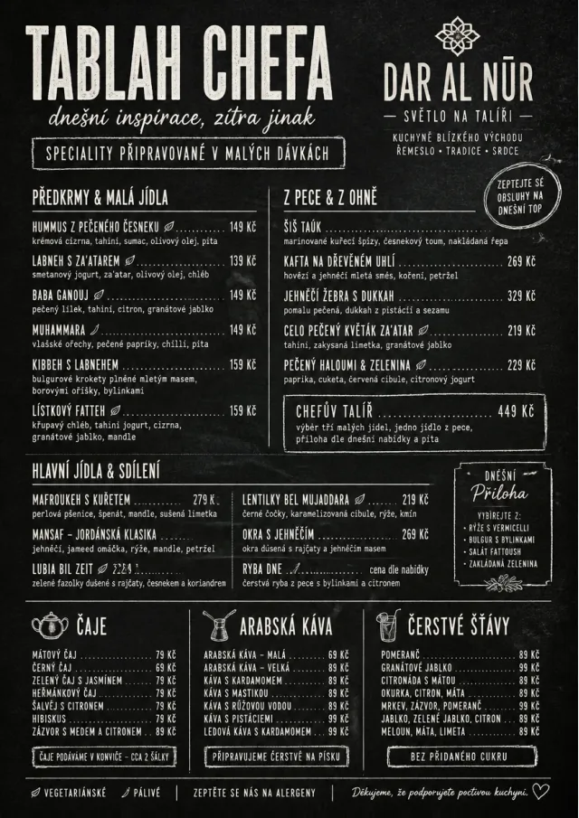 Chef Specials Board middle-eastern-menu menu template preview