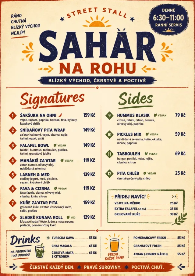Street Stall Flyer middle-eastern-menu menu template preview