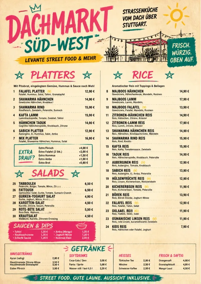 Street Stall Energy middle-eastern-menu menu template preview
