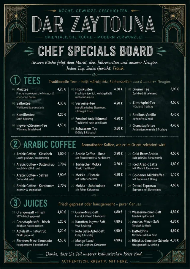 Chef Specials Board middle-eastern-menu menu template preview