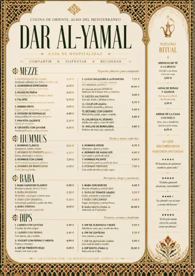 Heritage Tradition middle-eastern-menu menu template preview