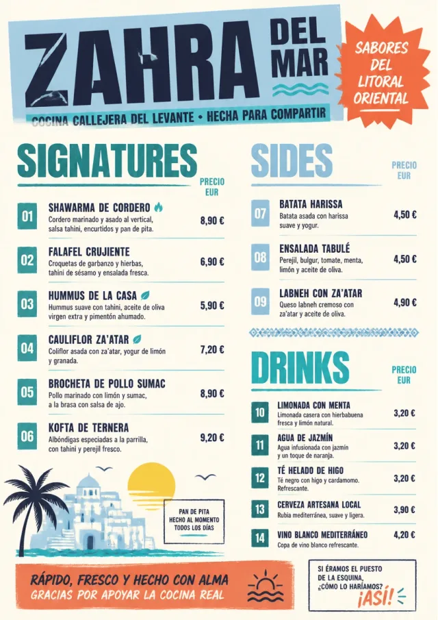 Street Stall Flyer middle-eastern-menu menu template preview
