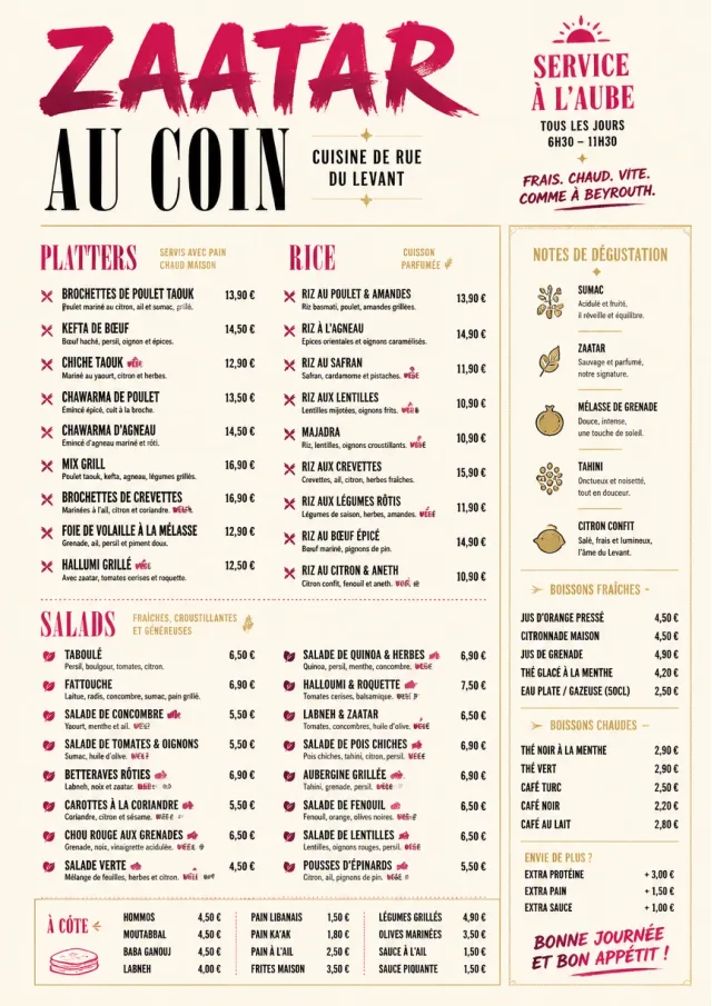 Street Stall Energy middle-eastern-menu menu template preview