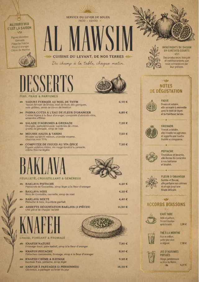 Farm Table Rustic middle-eastern-menu menu template preview