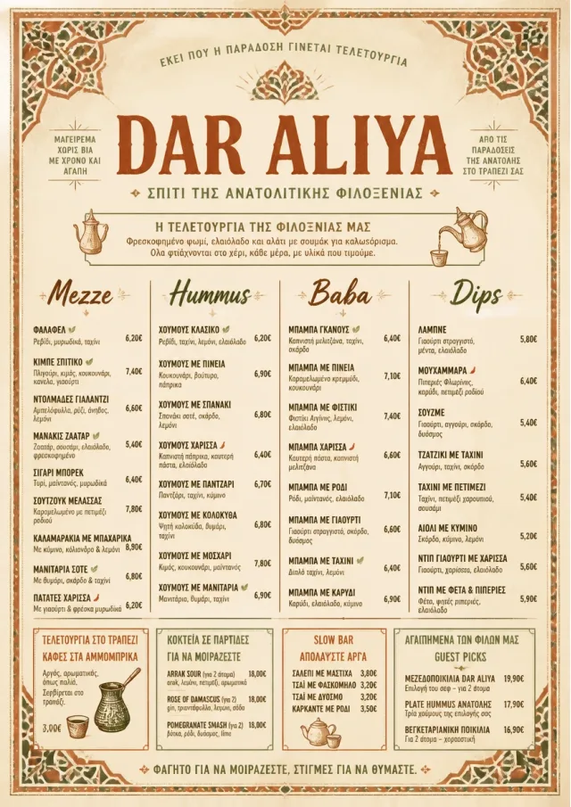 Heritage Tradition middle-eastern-menu menu template preview