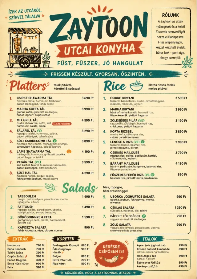 Street Stall Energy middle-eastern-menu menu template preview