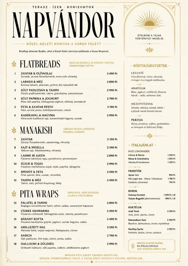 Fine Regional middle-eastern-menu menu template preview