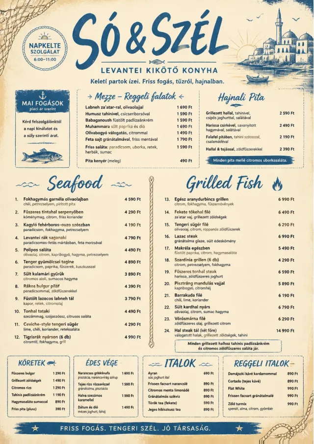 Coastal Regional middle-eastern-menu menu template preview