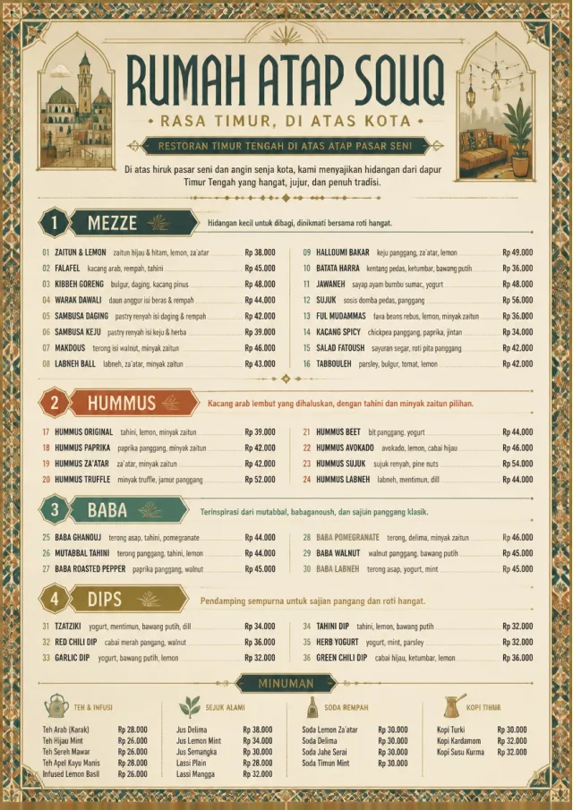 Heritage Tradition middle-eastern-menu menu template preview