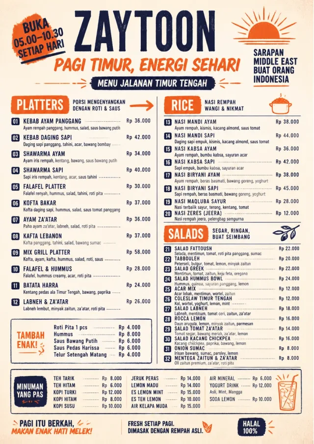 Street Stall Energy middle-eastern-menu menu template preview
