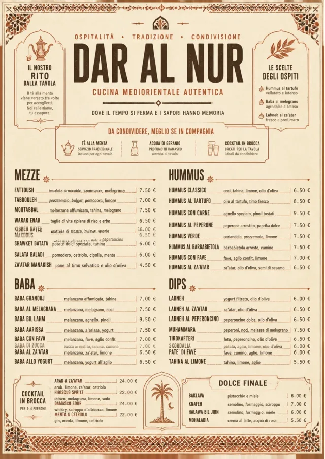 Heritage Tradition middle-eastern-menu menu template preview