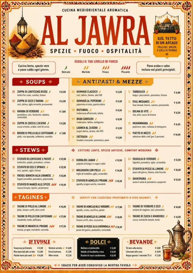 Spice Market Bold middle-eastern-menu menu template preview