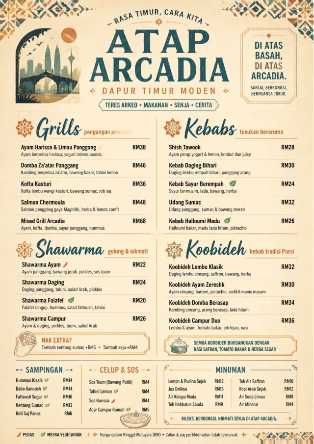 Modern Fusion middle-eastern-menu menu template preview