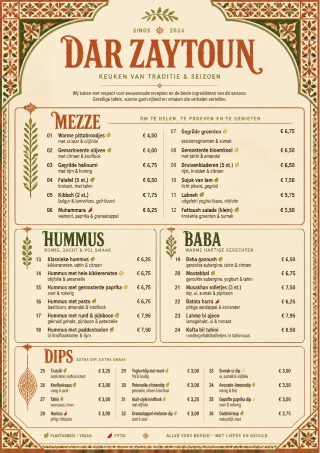 Heritage Tradition middle-eastern-menu menu template preview