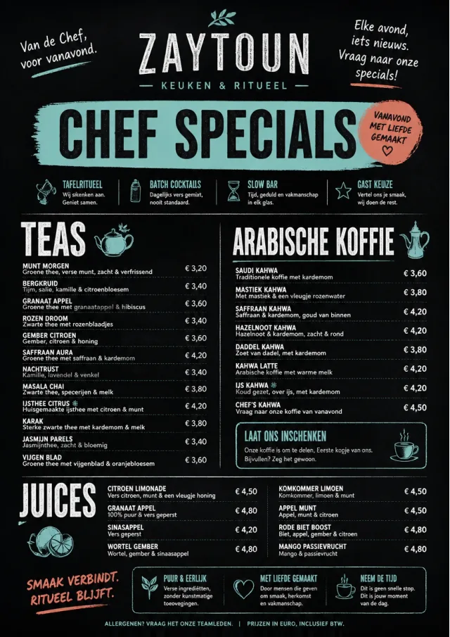 Chef Specials Board middle-eastern-menu menu template preview