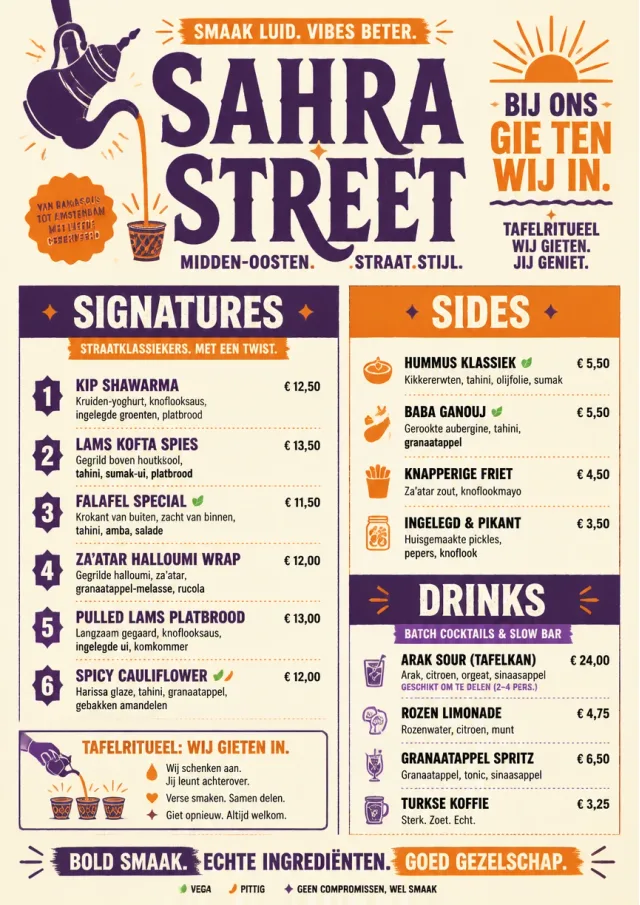 Street Stall Flyer middle-eastern-menu menu template preview