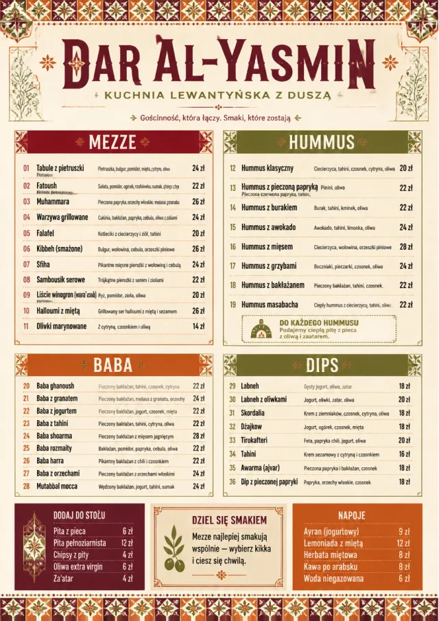 Heritage Tradition middle-eastern-menu menu template preview