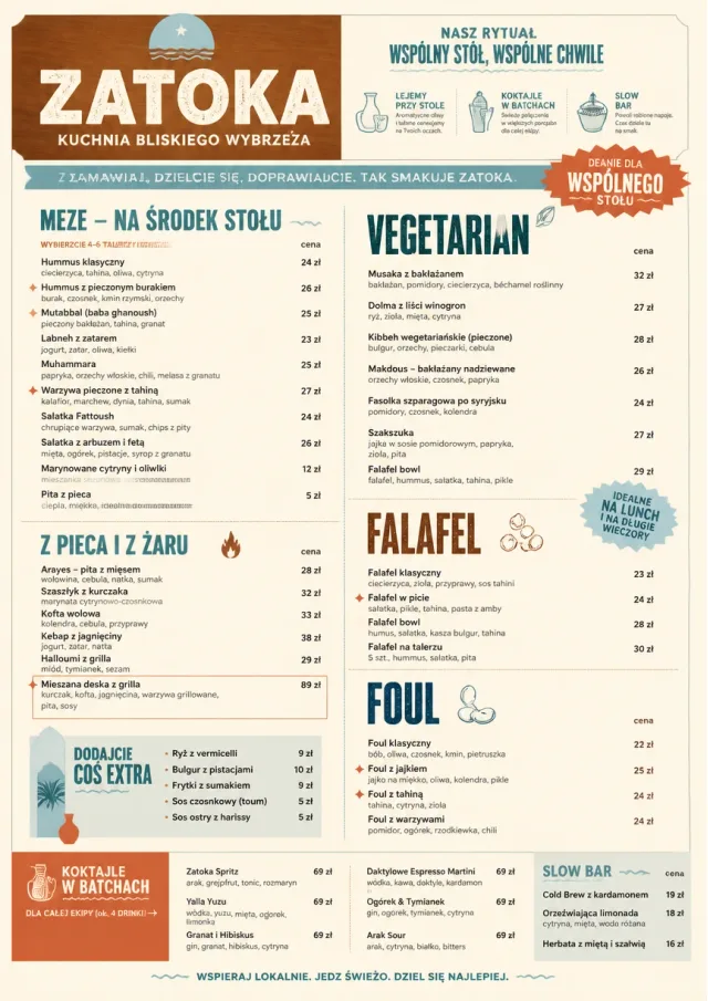 Family Style Feast middle-eastern-menu menu template preview