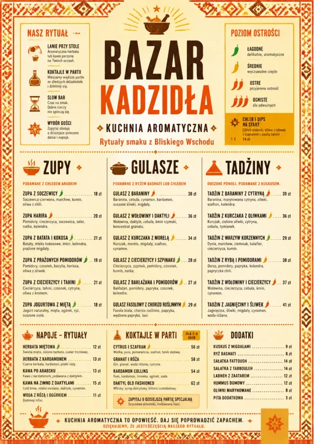 Spice Market Bold middle-eastern-menu menu template preview