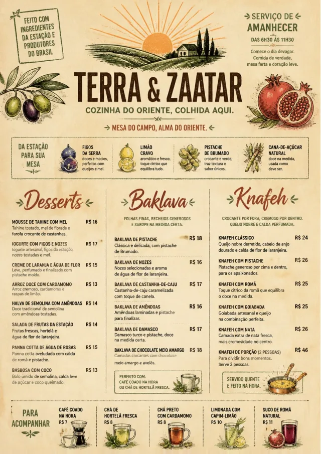 Farm Table Rustic middle-eastern-menu menu template preview
