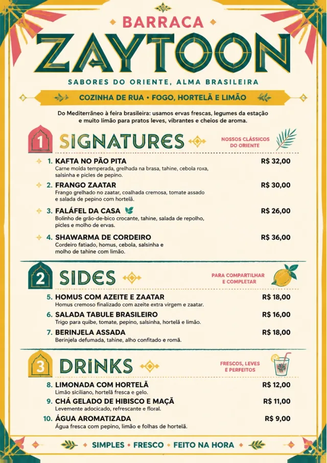 Street Stall Flyer middle-eastern-menu menu template preview