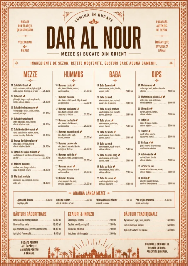Heritage Tradition middle-eastern-menu menu template preview