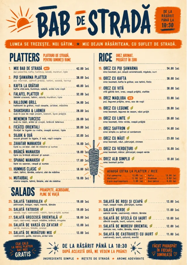 Street Stall Energy middle-eastern-menu menu template preview