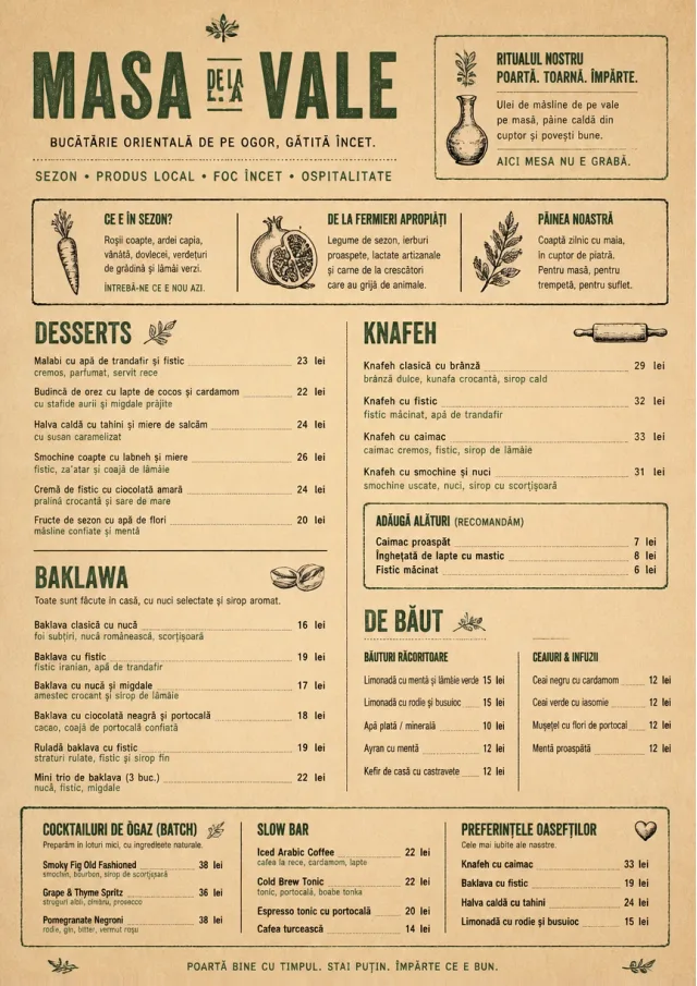 Farm Table Rustic middle-eastern-menu menu template preview