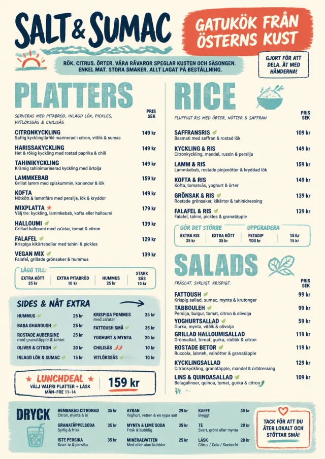 Street Stall Energy middle-eastern-menu menu template preview