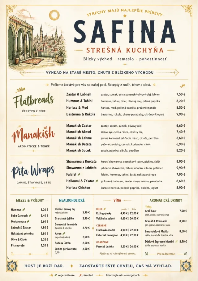 Fine Regional middle-eastern-menu menu template preview