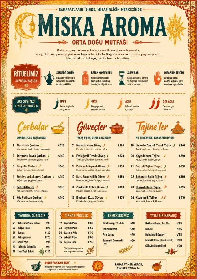 Spice Market Bold middle-eastern-menu menu template preview