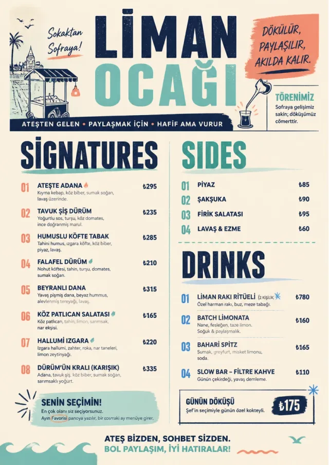 Street Stall Flyer middle-eastern-menu menu template preview