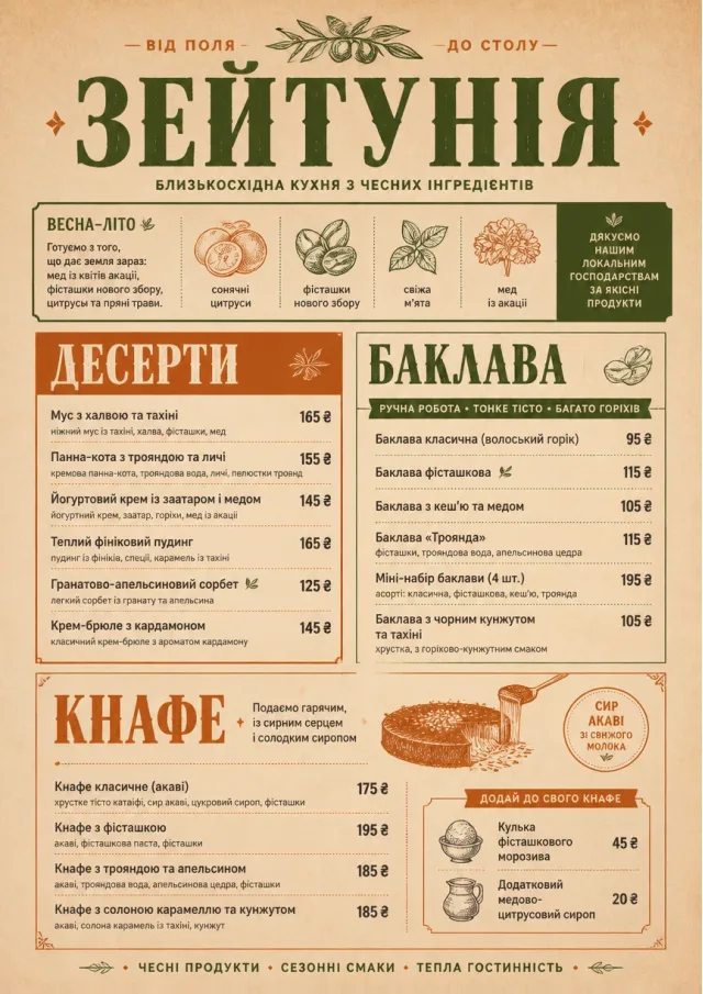 Farm Table Rustic middle-eastern-menu menu template preview