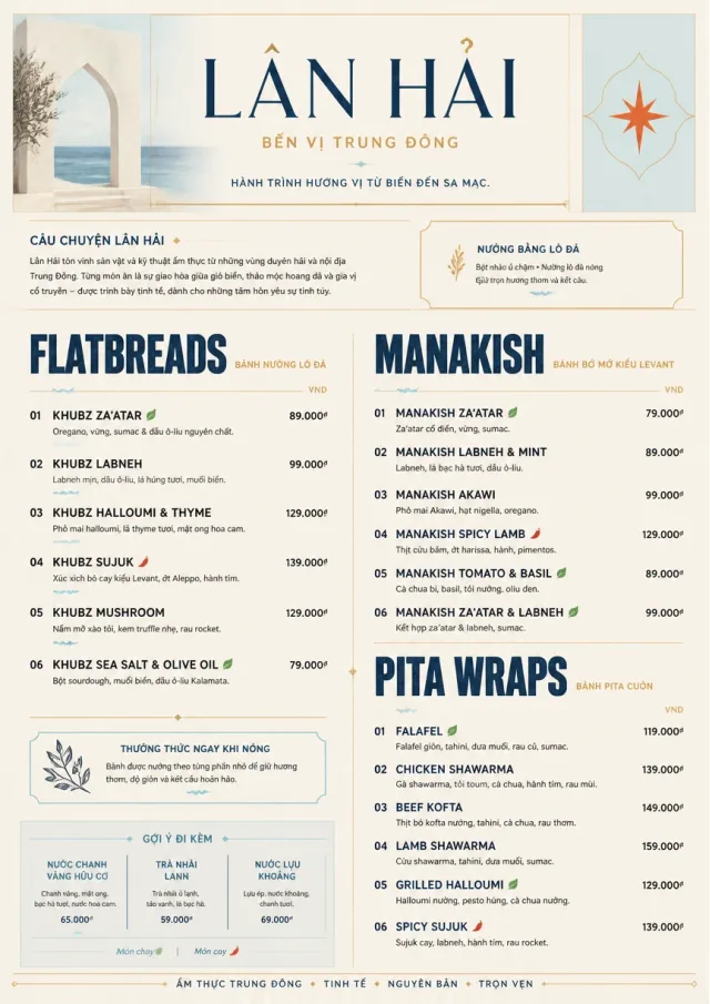 Fine Regional middle-eastern-menu menu template preview