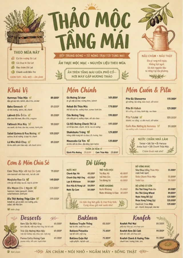 Farm Table Rustic middle-eastern-menu menu template preview