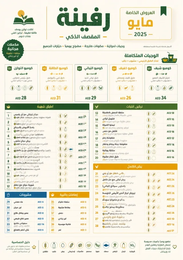 School Canteen monthly-menu menu template preview