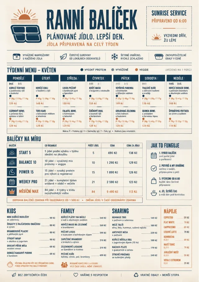 Meal Prep Box monthly-menu menu template preview