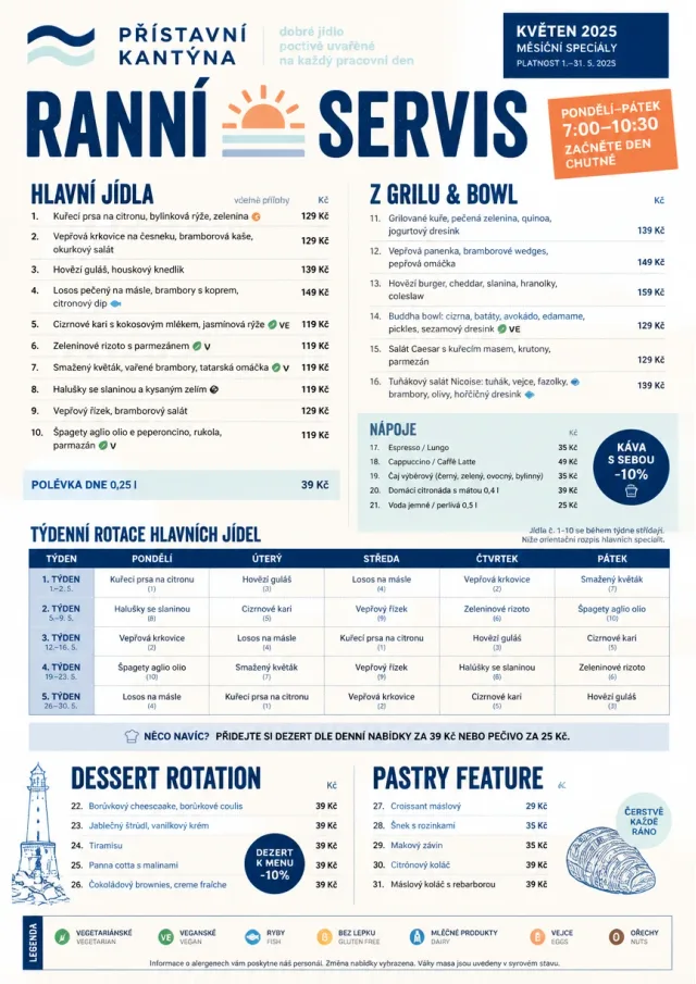 Corporate Canteen monthly-menu menu template preview