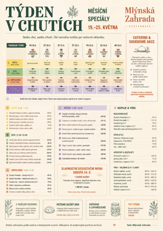 Event Week Schedule monthly-menu menu template preview
