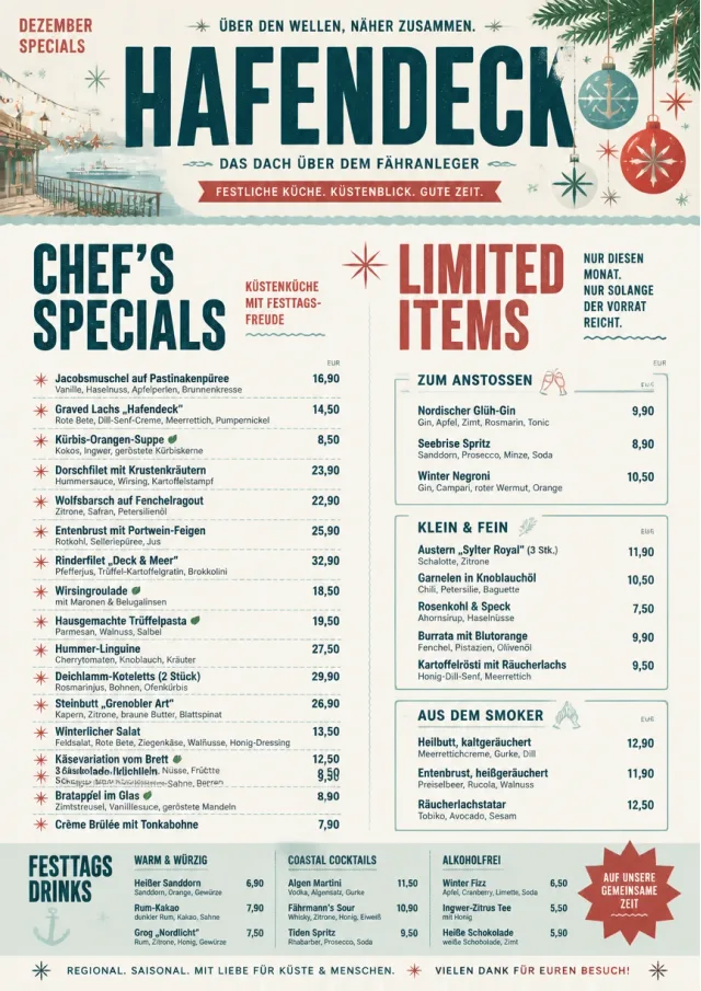 Holiday Festive monthly-menu menu template preview