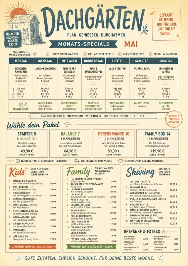 Meal Prep Box monthly-menu menu template preview