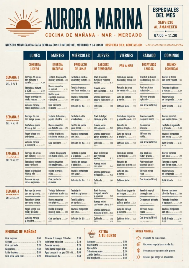 Weekly Grid monthly-menu menu template preview