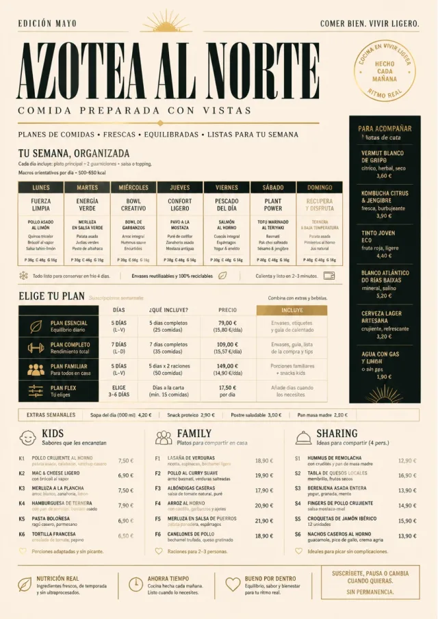 Meal Prep Box monthly-menu menu template preview
