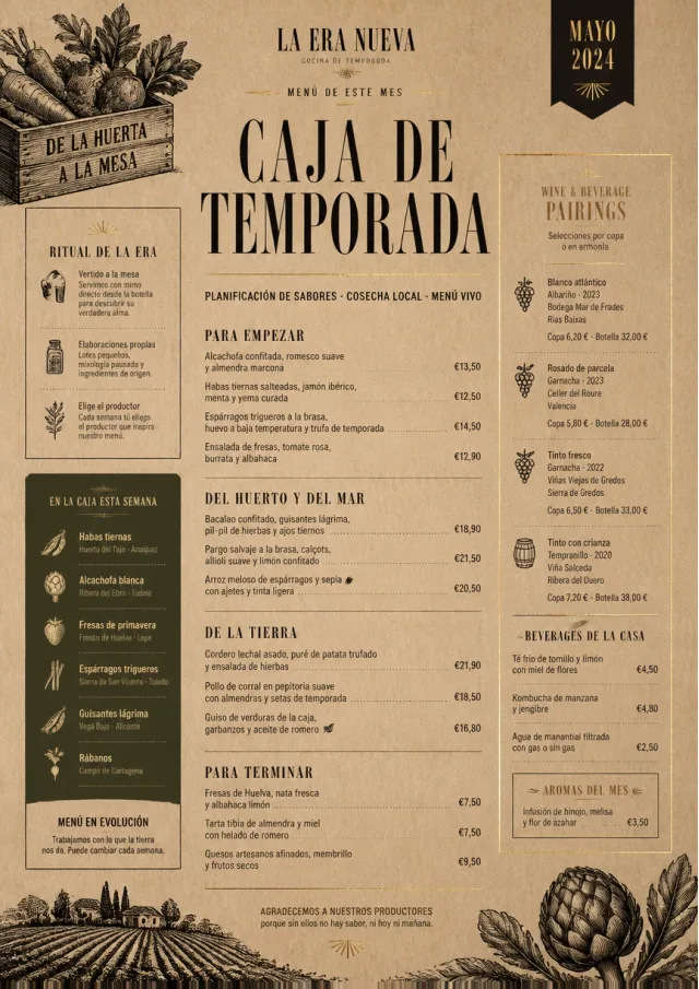 Seasonal Farm Box monthly-menu menu template preview